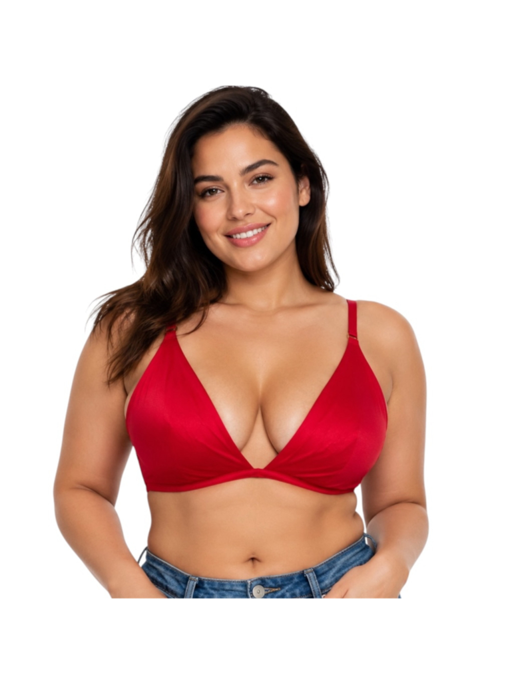 Victoria’s Secret Red Unlined Plunge Bra 34DDD 75F